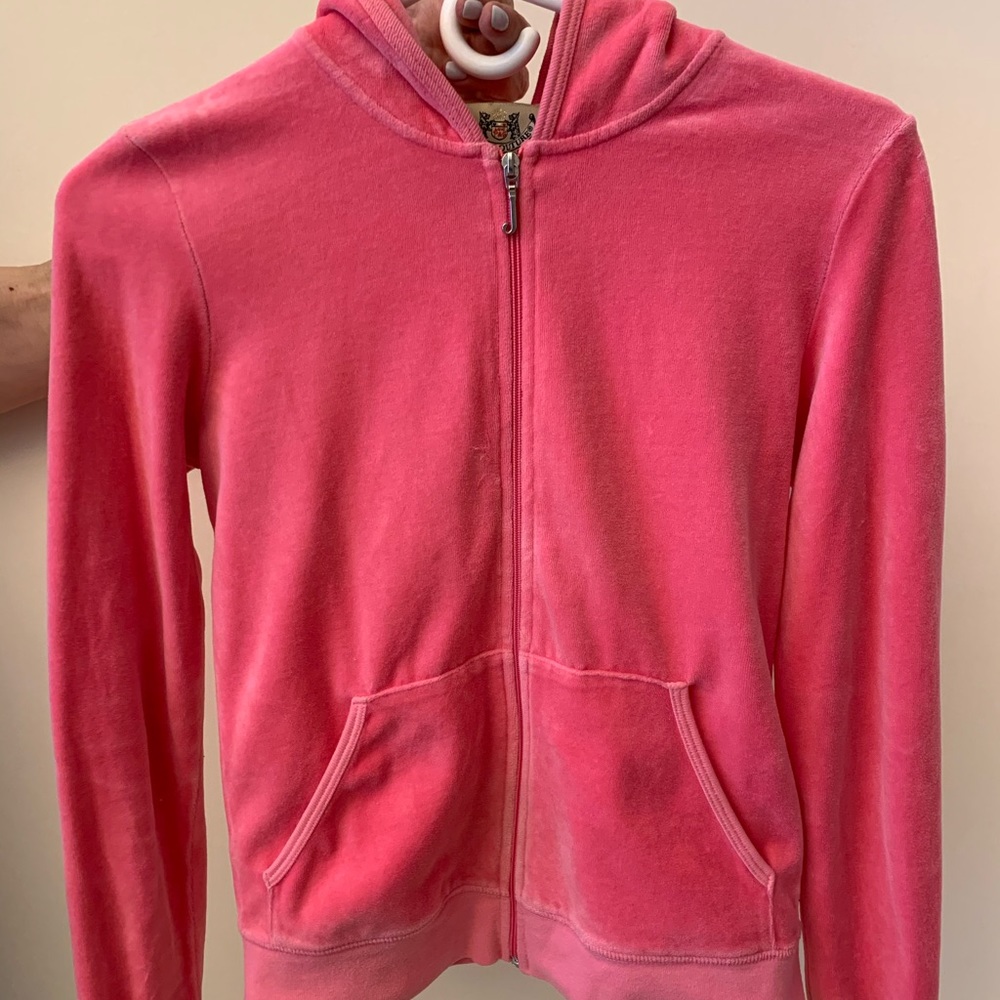Juicy Couture Pink Velour Jacket - Women’s Medium